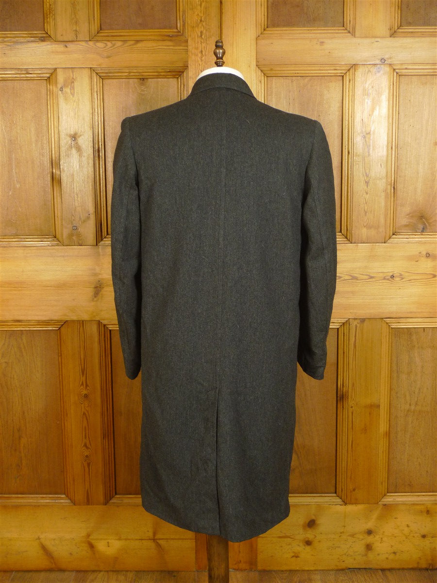 25/0205 beautiful immaculate 1950s vintage grey west of england wool raincoat overcoat 40