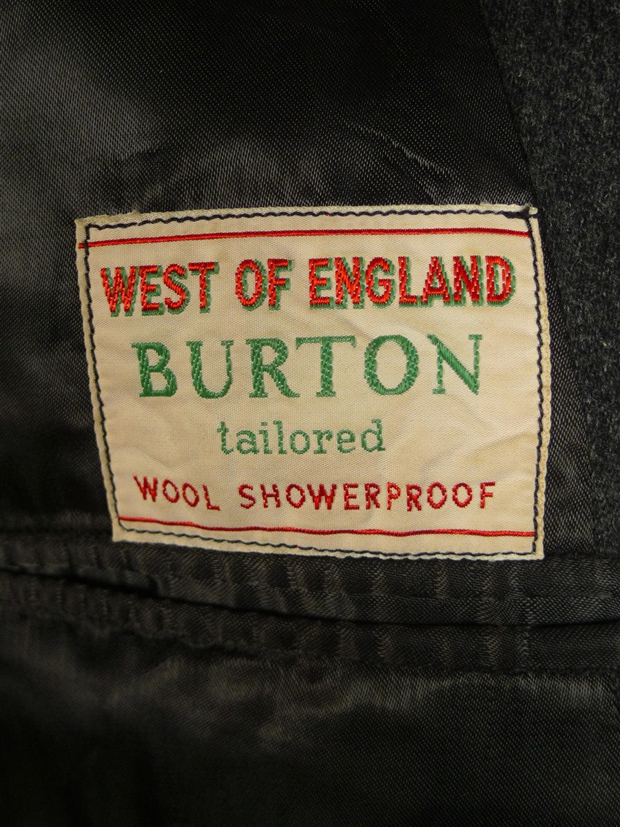 25/0205 beautiful immaculate 1950s vintage grey west of england wool raincoat overcoat 40