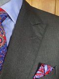 25/0202 gieves & hawkes 2002 savile row bespoke grey d/b worsted suit w/ 2 pair trousers 41 regular
