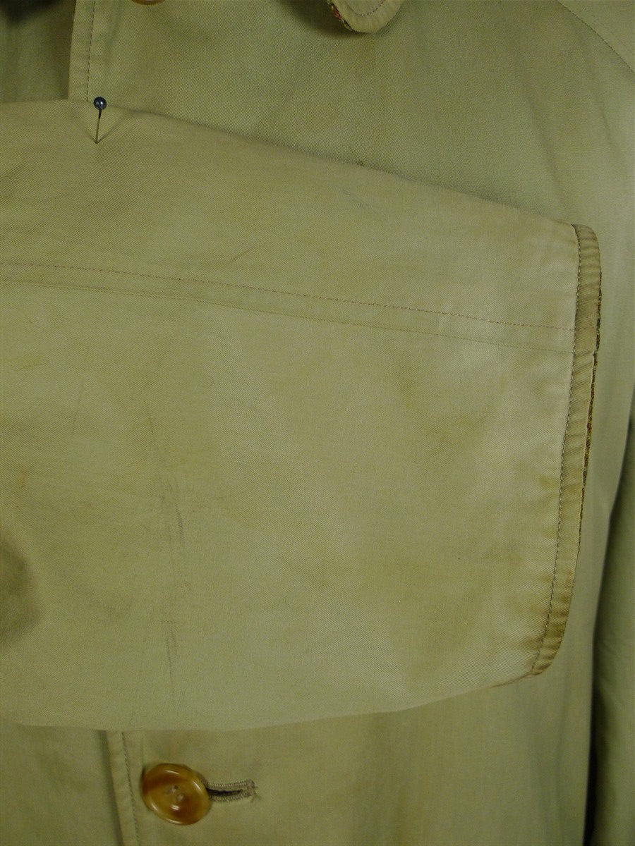 25/0233 fabulous very rare original invertere reversible tweed / cotton raincoat coat mac 46