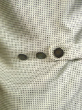 25/0221B new w/tags kilgour savile row 100% silk white / dark navy polka dot 1/1 d/b morning waistcoat (rrp £350) 36