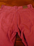 25/0240 james purdey london red cotton chino jean trouser 36
