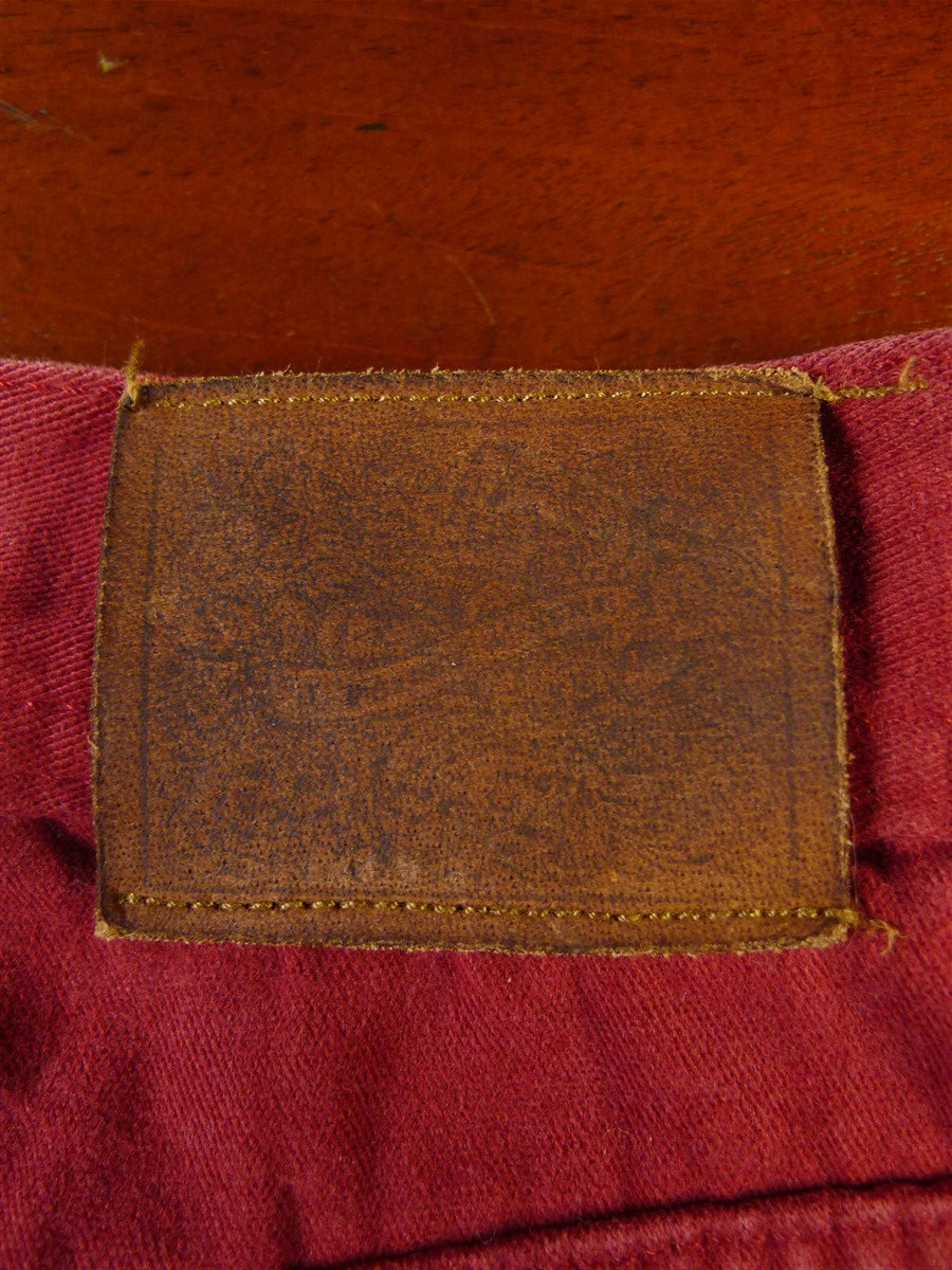 25/0240 james purdey london red cotton chino jean trouser 36