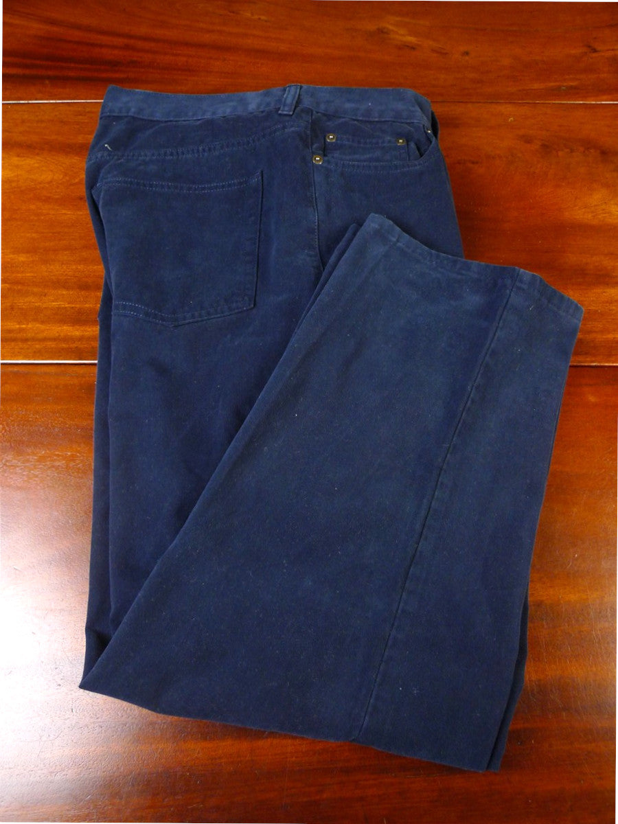 25/0237 pakeman catto carter dark navy blue cotton chino jean trouser 39