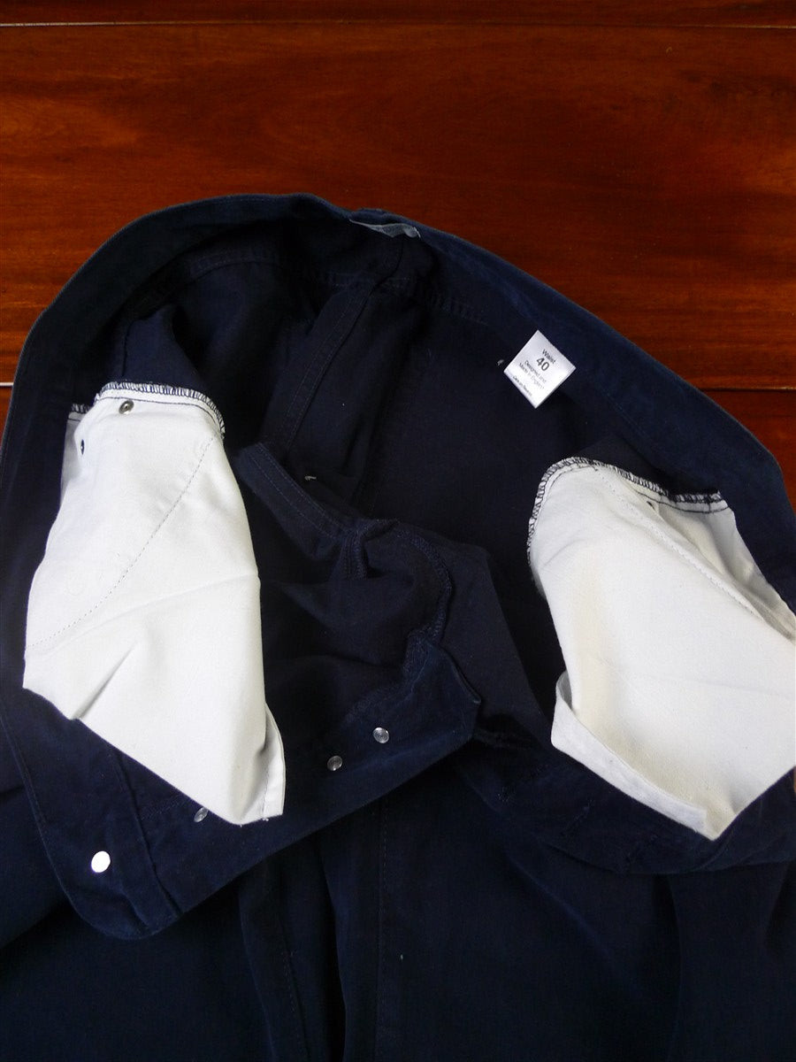 25/0237 pakeman catto carter dark navy blue cotton chino jean trouser 39