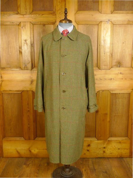 25/0233 fabulous very rare original invertere reversible tweed / cotton raincoat coat mac 46