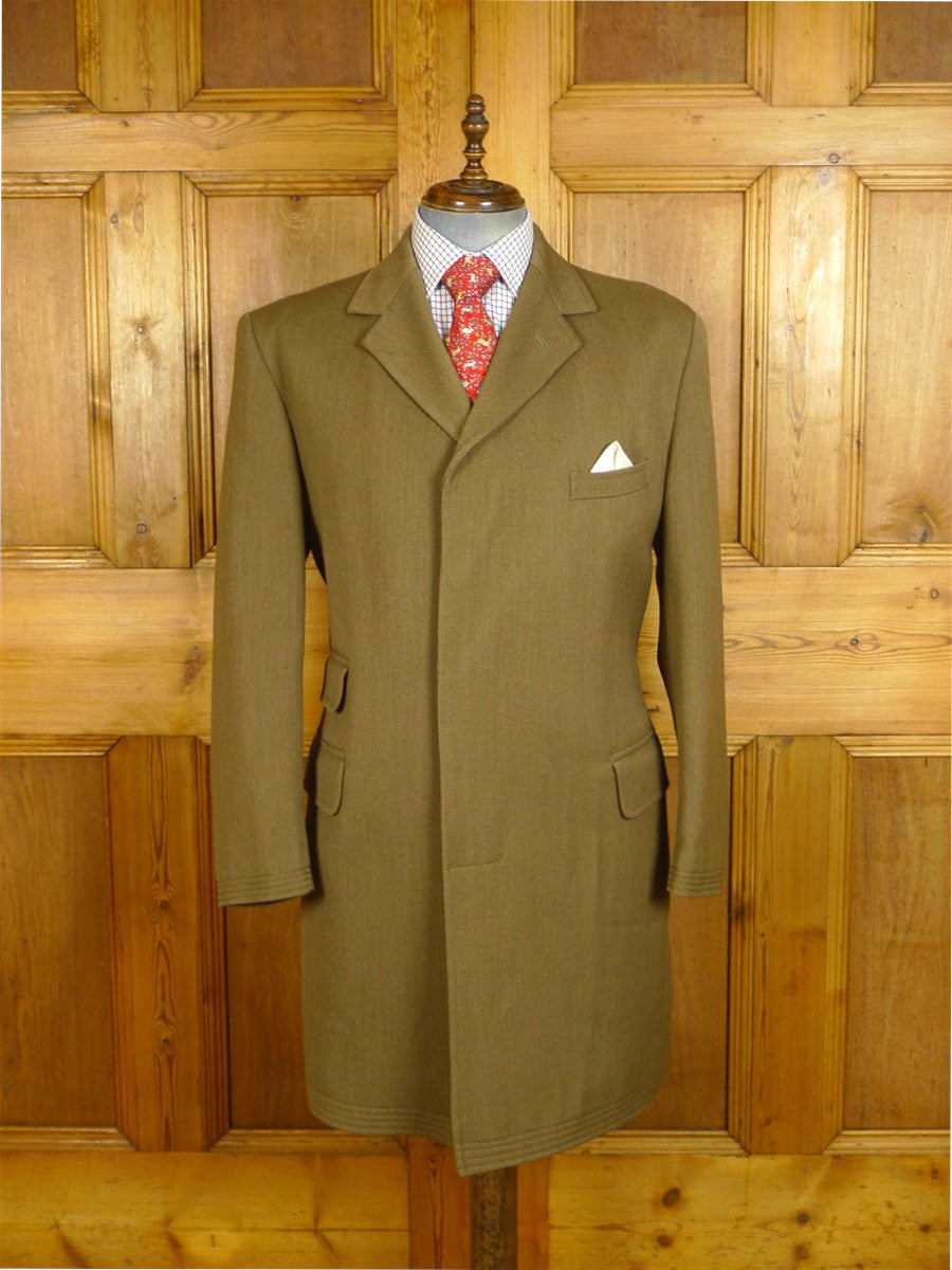 25/0247 cordings of piccadilly stone venetian wool covert coat overcoat 42 regular to long