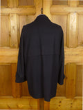 25/0249 vintage aquascutum wool & 15% cashmere navy blue raglan field coat jacket xxl