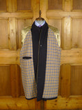 25/0249 vintage aquascutum wool & 15% cashmere navy blue raglan field coat jacket xxl