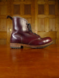 25/0243 carreducker heavyweight felt-lined mahogany red lace-up field boots (rrp £2,000) uk 11