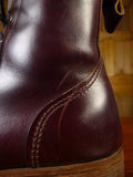 25/0243 carreducker heavyweight felt-lined mahogany red lace-up field boots (rrp £2,000) uk 11
