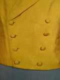 25/0261 near immaculate hackett 'white label' all silk embroidered d/b morning coat vest 42