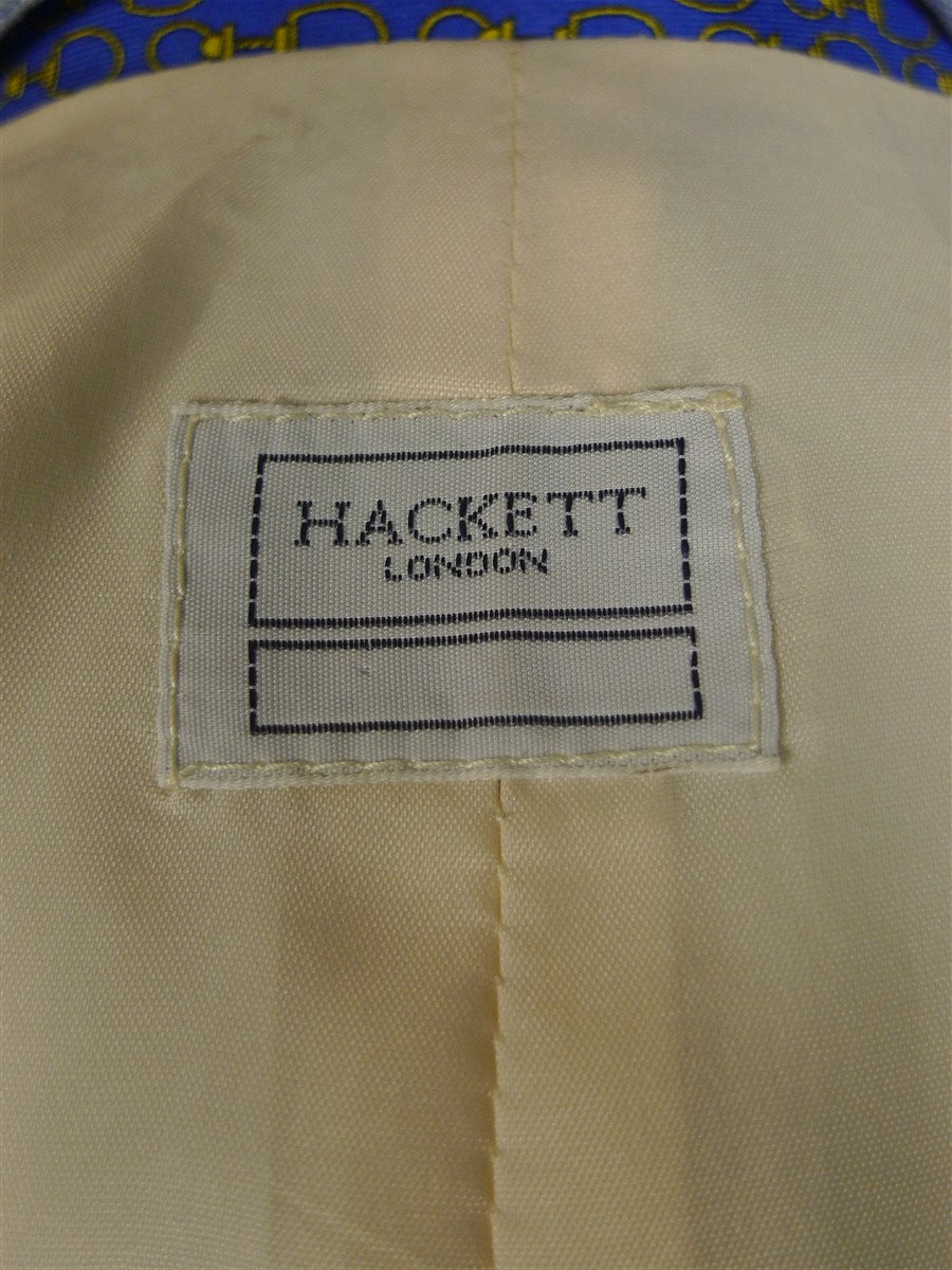25/0261 near immaculate hackett 'white label' all silk embroidered d/b morning coat vest 42