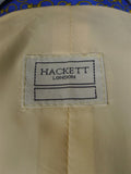 25/0261 near immaculate hackett 'white label' all silk embroidered d/b morning coat vest 42