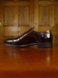 25/0264a barker new (seconds) brown toe cap leather oxford shoe uk 6.5f