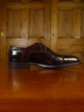 25/0264a barker new (seconds) brown toe cap leather oxford shoe uk 6.5f