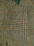 25/0269  immaculate vintage crombie wool green / amber glen check wool tweed coat overcoat 42-44 regular