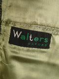25/0269  immaculate vintage crombie wool green / amber glen check wool tweed coat overcoat 42-44 regular