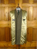 25/0269  immaculate vintage crombie wool green / amber glen check wool tweed coat overcoat 42-44 regular