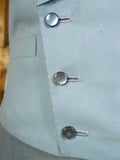 25/0284 redwood & feller 2008 bespoke baby blue d/b worsted morning waistcoat 38
