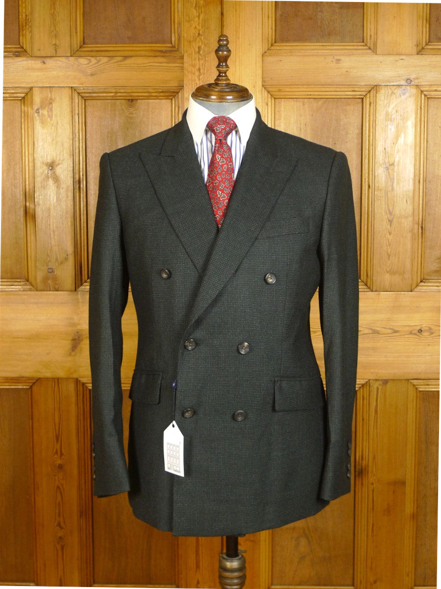new w/tags hackett no.14 savile row 'white label' dark green dogtooth ...
