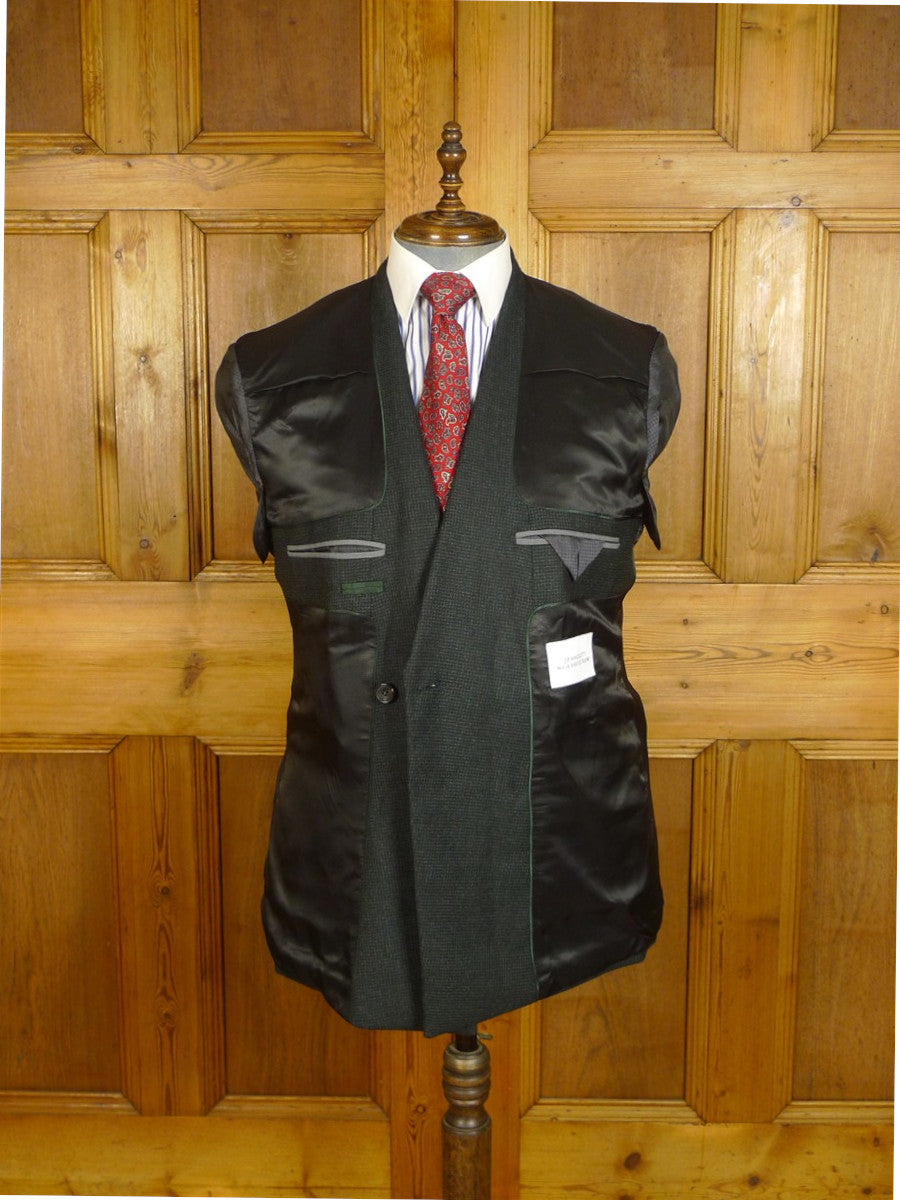 new w/tags hackett no.14 savile row 'white label' dark green dogtooth ...