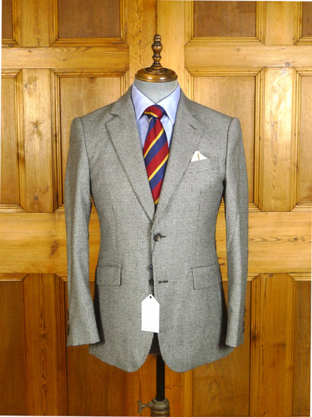 25/0265 new w/ tags hackett 14 savile row 'white label' wool & cashmere dogtooth check sports jacket blazer 38 regular
