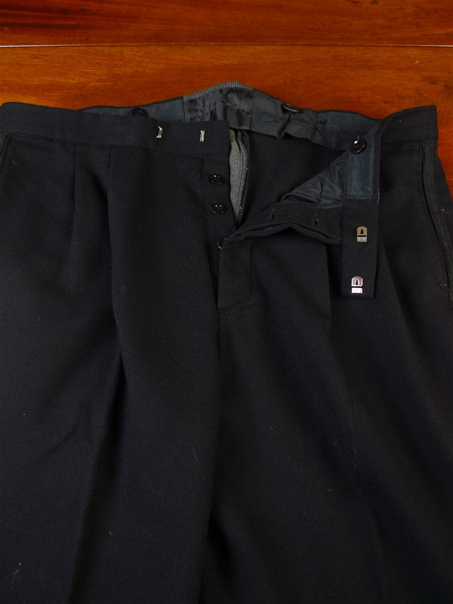 25/0303 vintage pakeman black barathea wool evening trouser 35-38