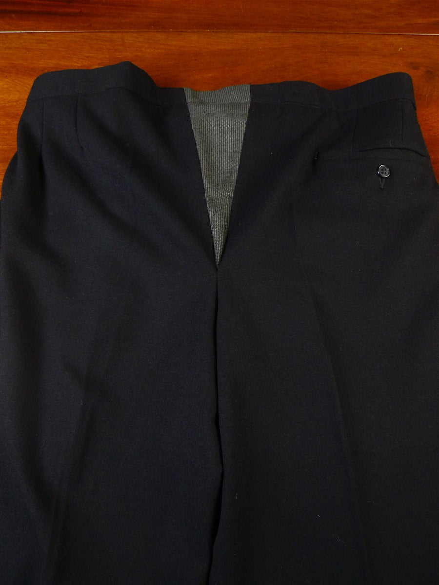 25/0303 vintage pakeman black barathea wool evening trouser 35-38