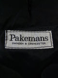 25/0303 vintage pakeman black barathea wool evening trouser 35-38
