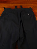 25/0304 vintage university tailor black barathea wool evening trouser 32