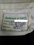 25/0301 redwood & feller 2010 bespoke black worsted evening trouser 34