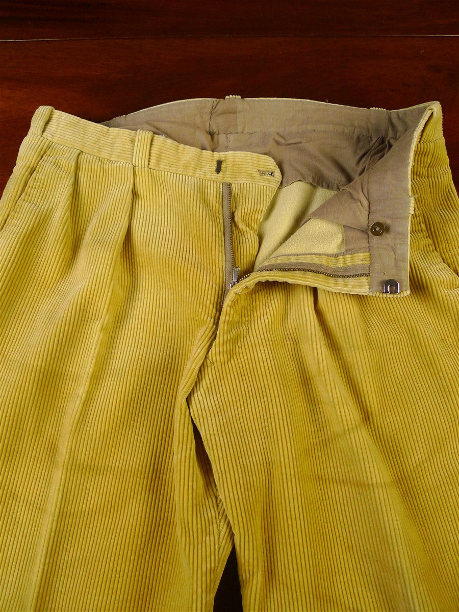 25/0286 hayward savile row bespoke gold heavyweight corduroy trouser 35-37