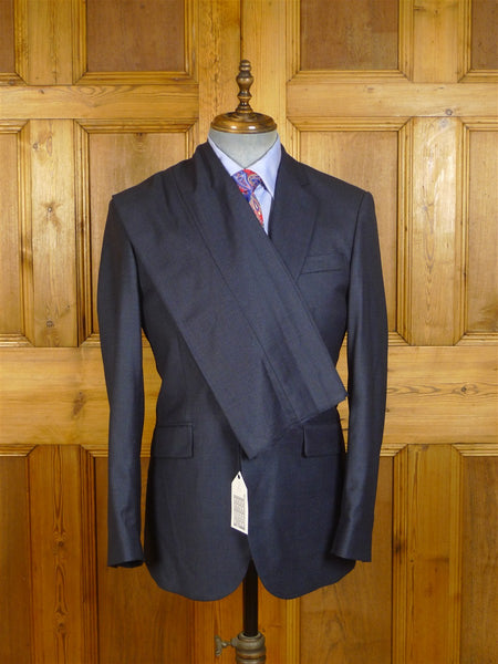 25/0264 new w/tags hackett 14 savile row 'white label' loro piana dark blue birdseye super 150s merino wool suit 38 regular