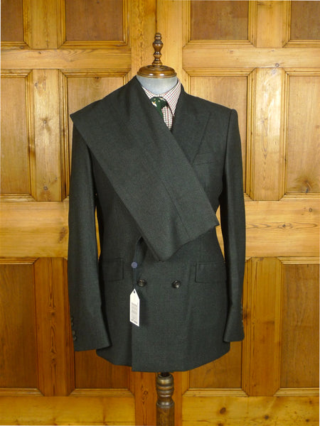 25/0277V new w/tags hackett no.14 savile row 'white label' dark green dogtooth check d/b virgin wool suit (rrp £895) - various sizes available