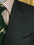 25/0277V new w/tags hackett no.14 savile row 'white label' dark green dogtooth check d/b virgin wool suit (rrp £895) - various sizes available