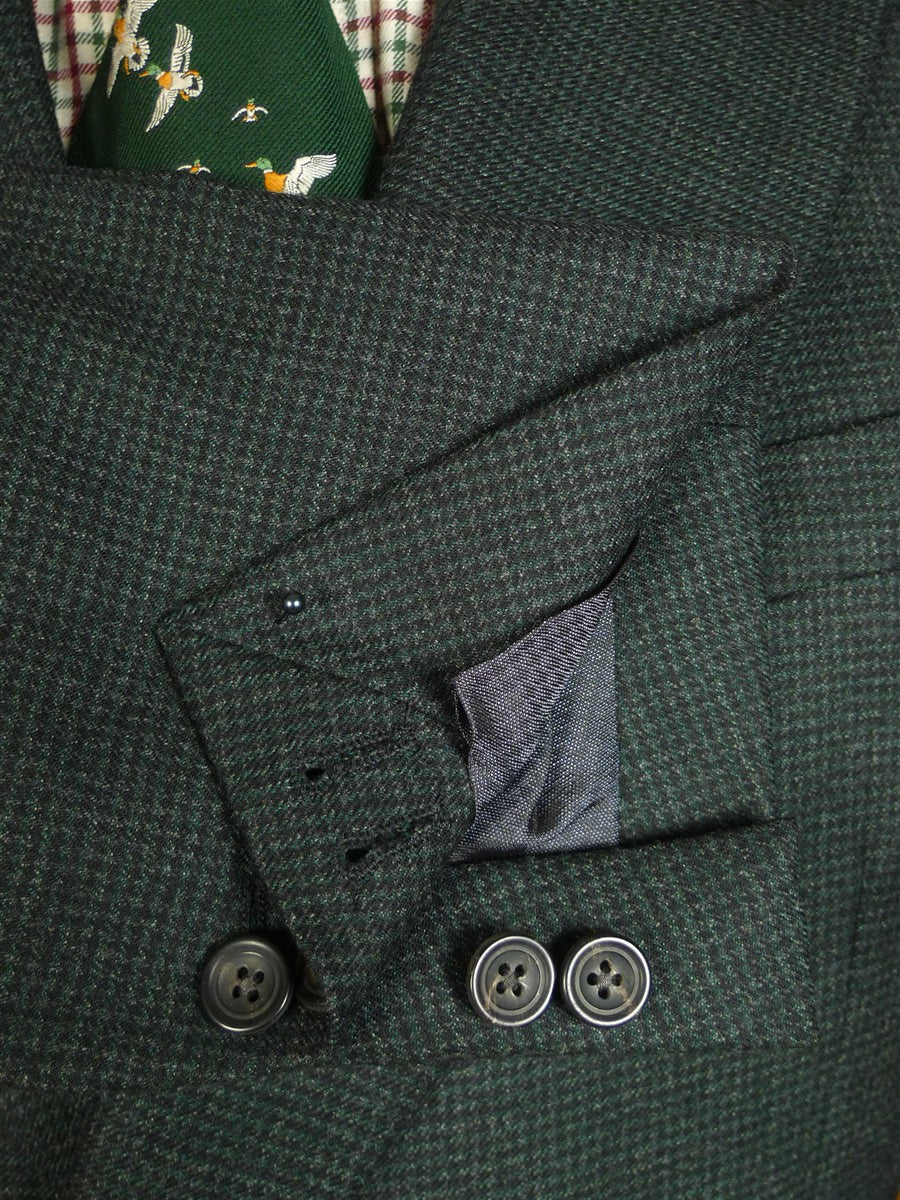 25/0277V new w/tags hackett no.14 savile row 'white label' dark green dogtooth check d/b virgin wool suit (rrp £895) - various sizes available