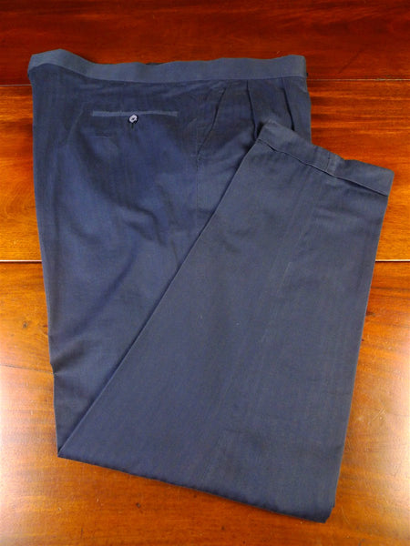 25/0360 scabal dark blue herringbone pure cotton chino trouser 39-42