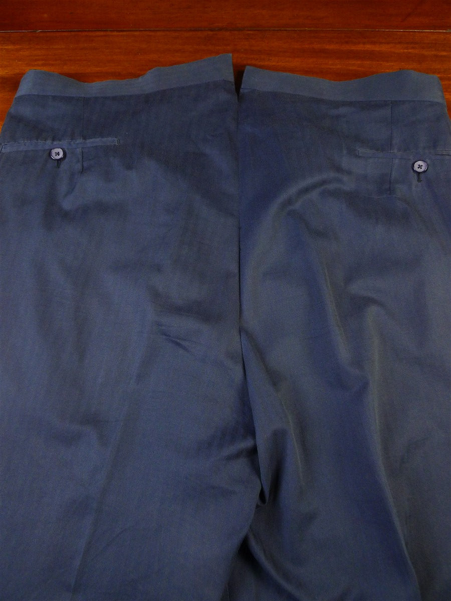 25/0360 scabal dark blue herringbone pure cotton chino trouser 39-42