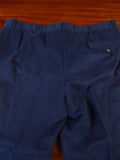25/0293 immaculate kent haste 2017 savile row bespoke navy blue cotton chino trouser 41