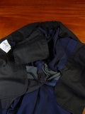 25/0293 immaculate kent haste 2017 savile row bespoke navy blue cotton chino trouser 41