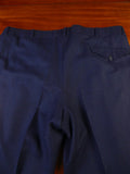 25/0295 immaculate kent haste lachter 2015 savile row bespoke dark blue worsted flannel trouser 38-41
