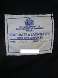 25/0295 immaculate kent haste lachter 2015 savile row bespoke dark blue worsted flannel trouser 38-41