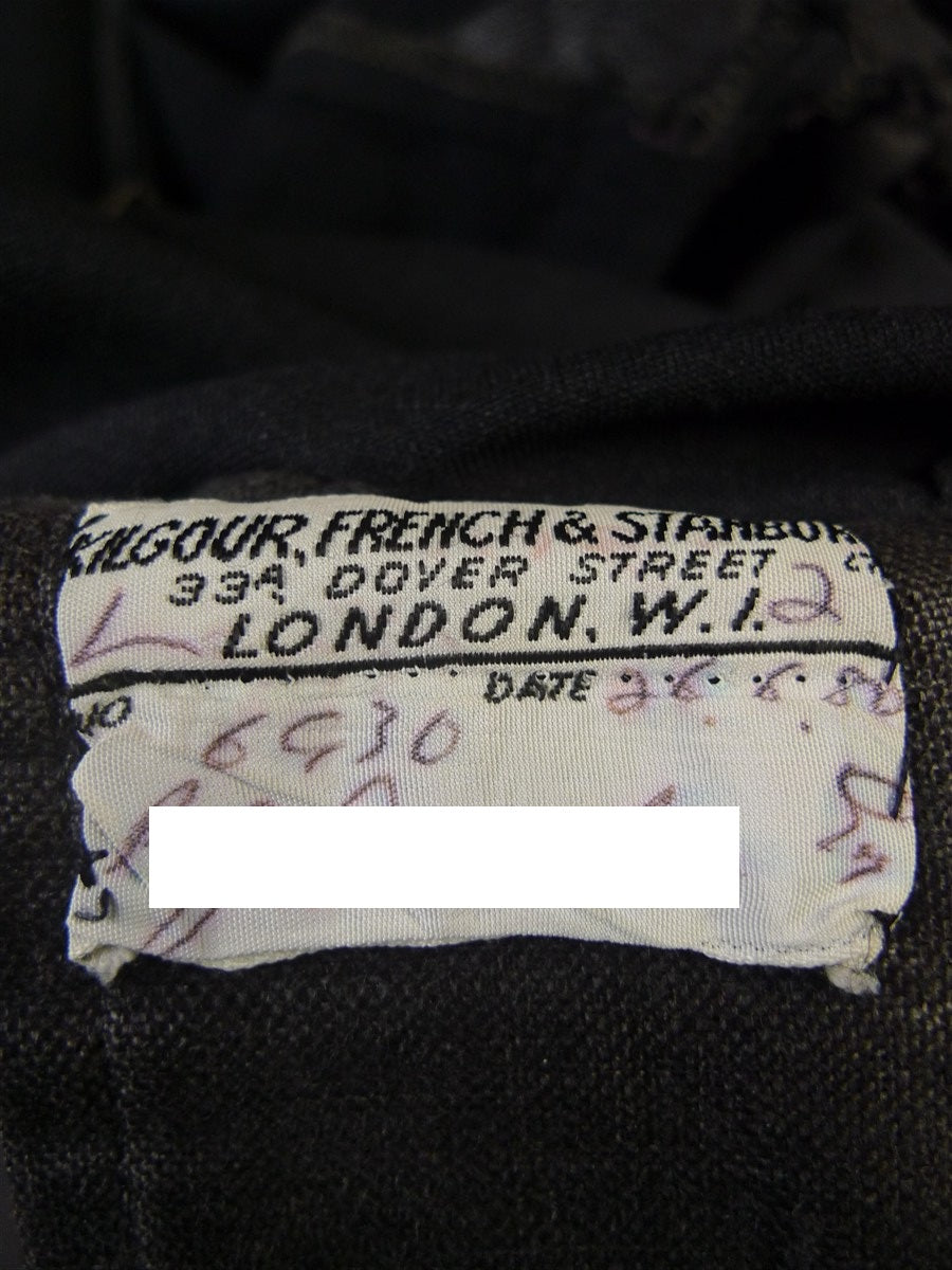 25/0298 vintage 1986 kilgour french & stanbury savile row bespoke grey fine wool trouser 42-46