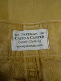 25/0287 pakeman catto carter tan beige cotton chino jean trouser 39