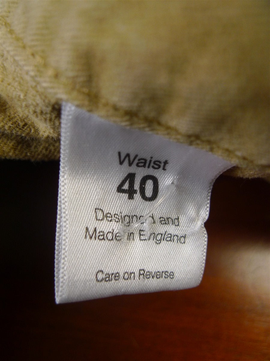 25/0287 pakeman catto carter tan beige cotton chino jean trouser 39