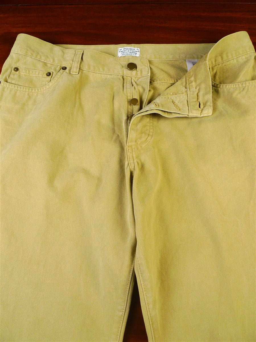 25/0288 pakeman catto carter tan beige cotton chino jean trouser 37
