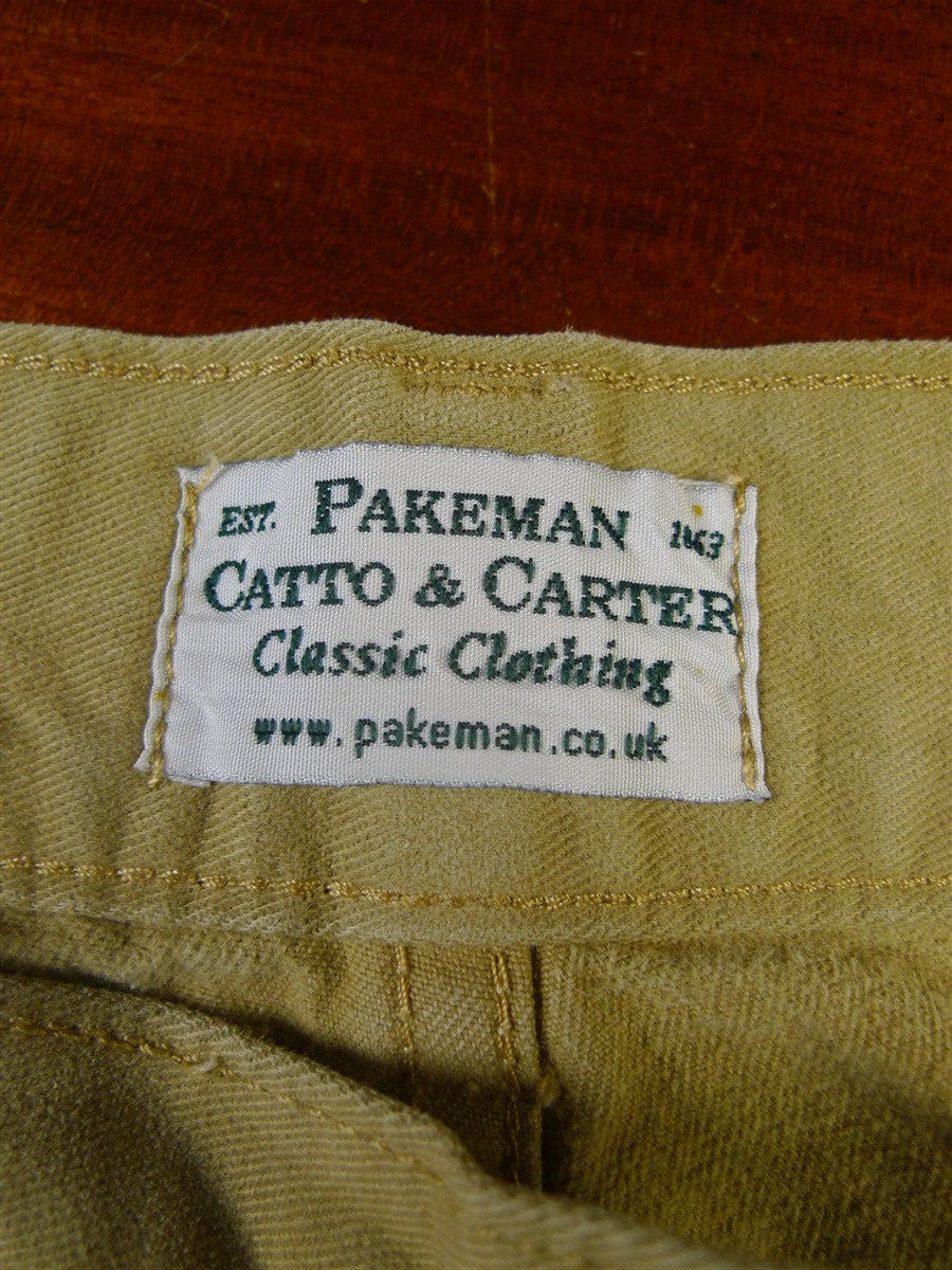 25/0288 pakeman catto carter tan beige cotton chino jean trouser 37
