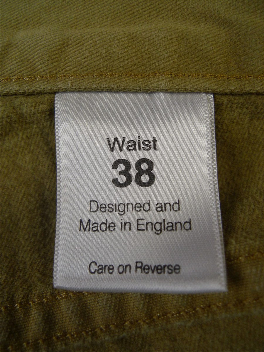 25/0288 pakeman catto carter tan beige cotton chino jean trouser 37