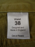 25/0288 pakeman catto carter tan beige cotton chino jean trouser 37